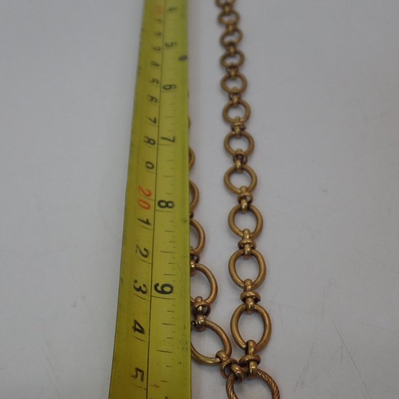 Patricia Nash Goldtone Map Print of France Oval Link Y Necklace Charm Adj 19" L - Picture 6 of 9